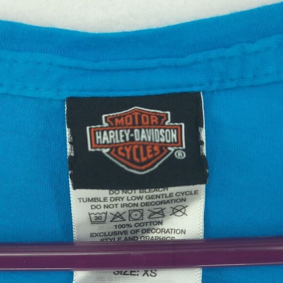 Harley Davidson XS V-neck Black Widow T-shirt - Picture 5 of 8